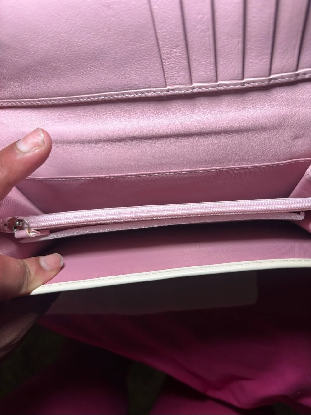 Dior Pink Oblique Trifold Wallet with Cream Trim .vintage Dior scarf